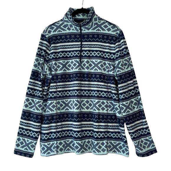Lands’ End Tops Nwot Lands End Quarter Zip Fleece Pullover Deep Sea